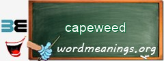 WordMeaning blackboard for capeweed